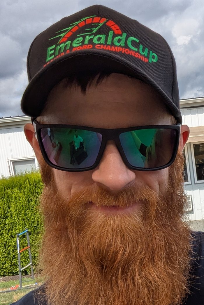 Bill in an Emerald Cup cap